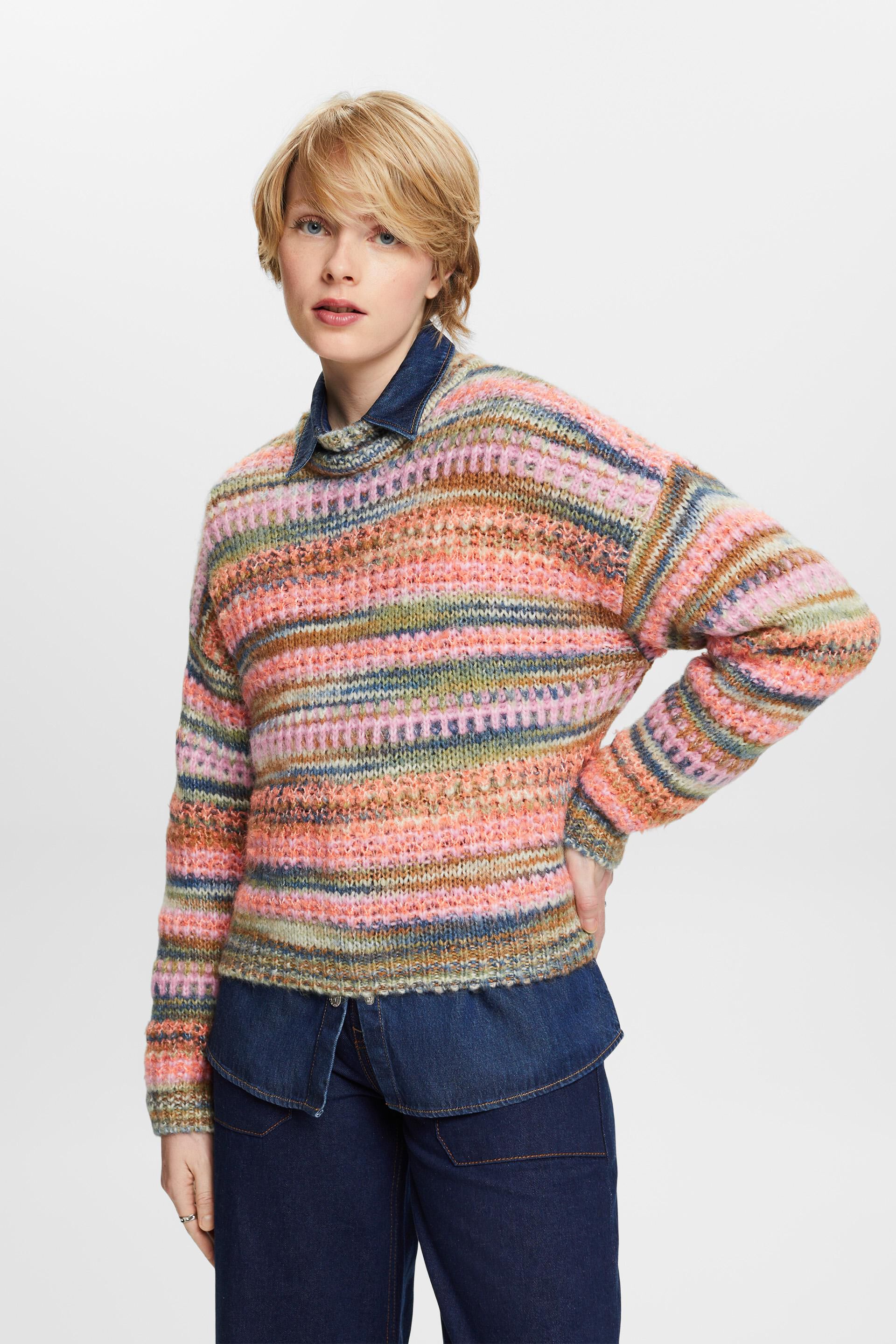 ESPRIT - Striped Wool-Blend Sweater at our online shop