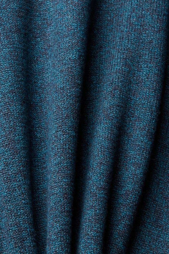Knitted hoody, DARK TURQUOISE, detail image number 5