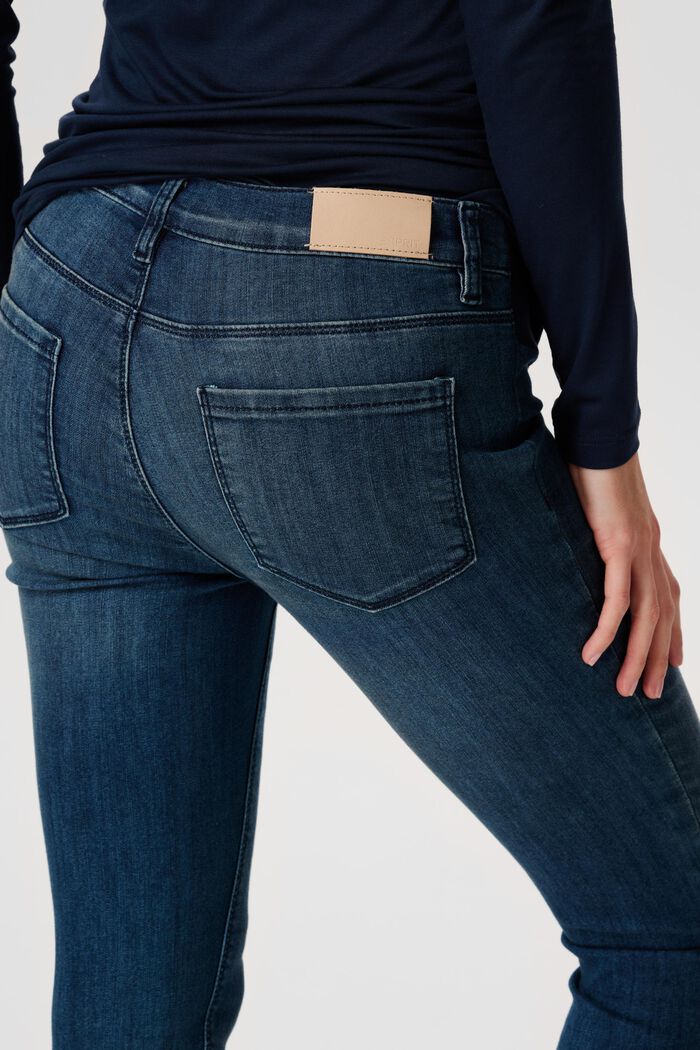 Stretch jeggings with an under-bump waistband, DARK WASHED, detail image number 1