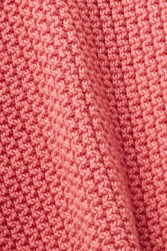 Structured Knit Crewneck Sweater, PINK, detail image number 4