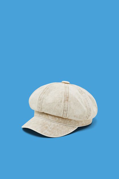Baker boy hat with washed-out finish