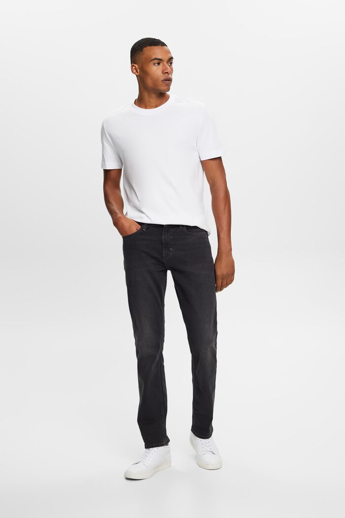 Mid-Rise Slim Jeans, BLACK DARK WASHED, detail image number 5
