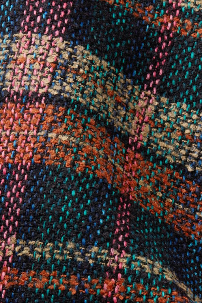 Tartan patterned tweed jacket with wool, BLACK, detail image number 5