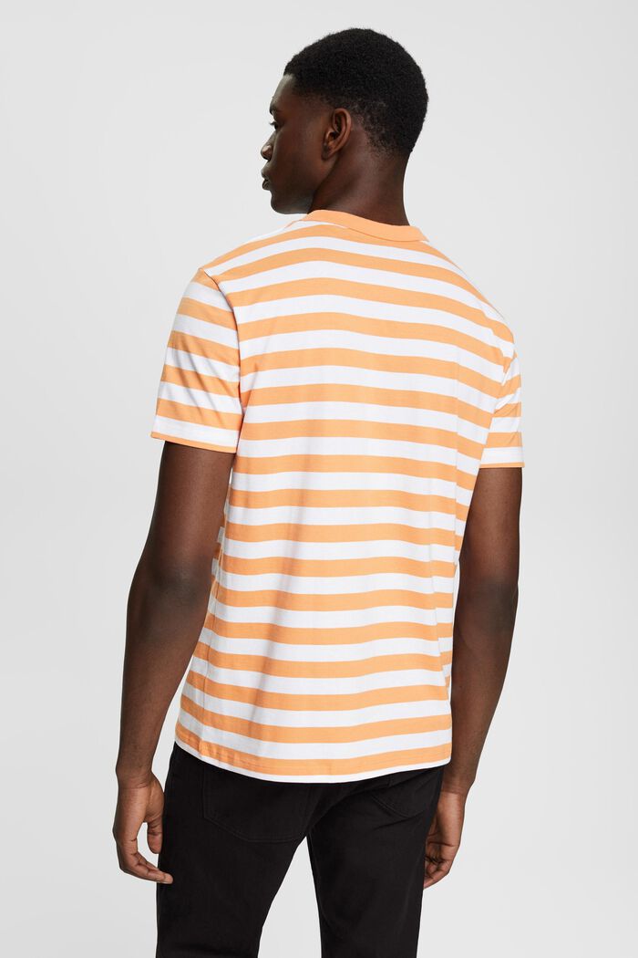 Striped crewneck T-shirt, GOLDEN ORANGE, detail image number 3