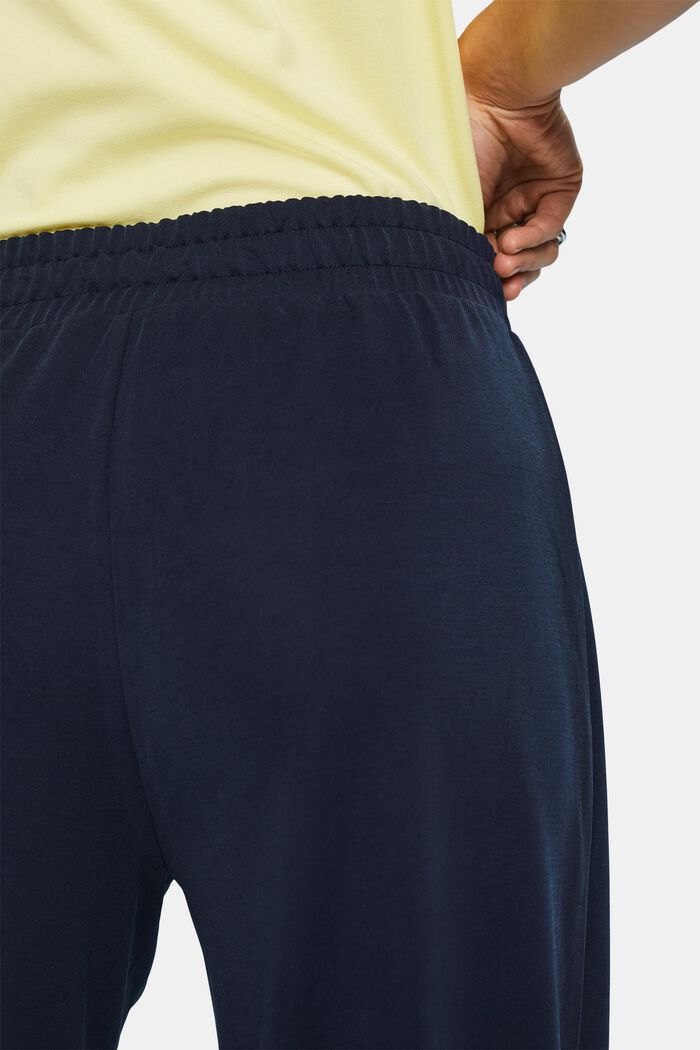 Permanent Crease Wide Leg Pull-On Pants, NAVY, detail image number 3