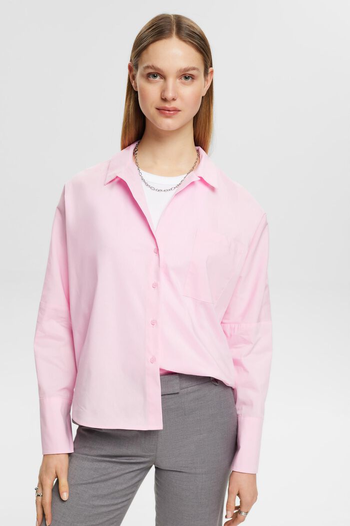 Poplin blouse, LIGHT PINK, detail image number 0
