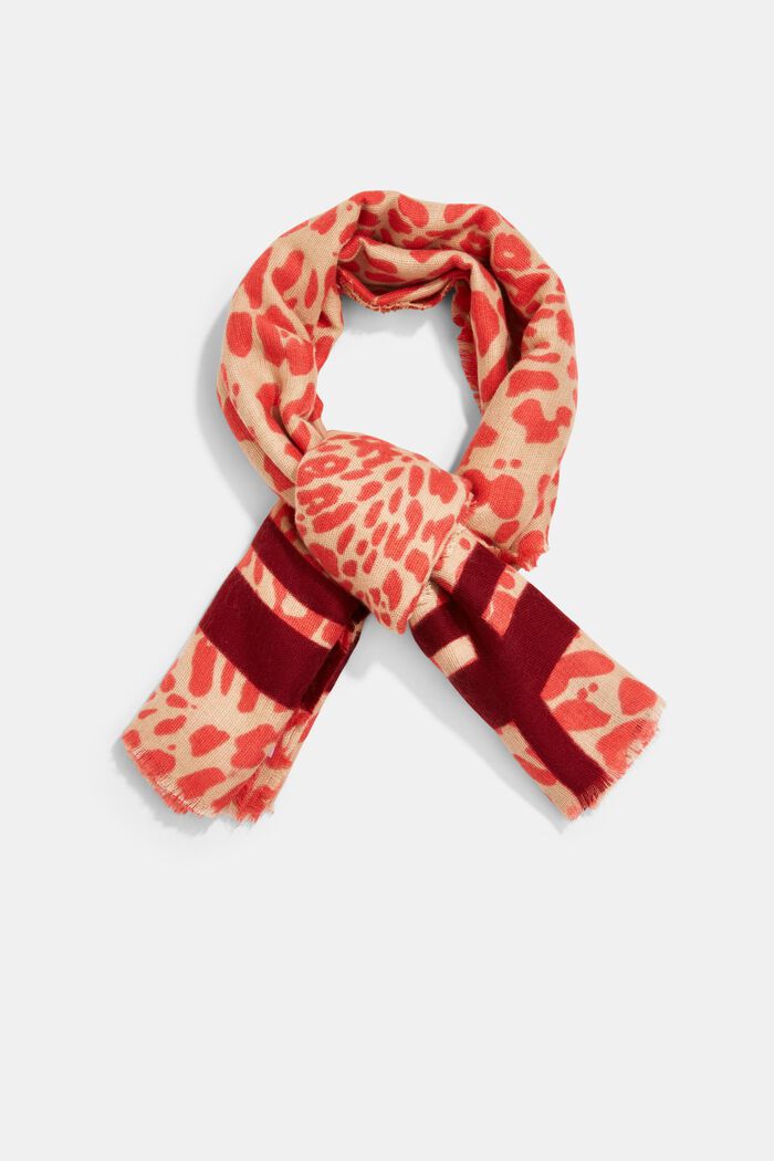 Recycled: leopard pattern scarf