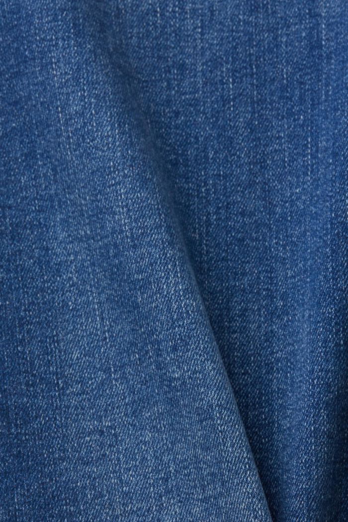 Straight leg stretch jeans, cotton blend, BLUE MEDIUM WASHED, detail image number 5