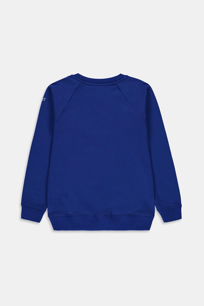 Sweatshirt with logo made of 100% cotton, BRIGHT BLUE, detail image number 1