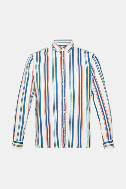 Multi-coloured striped button down shirt