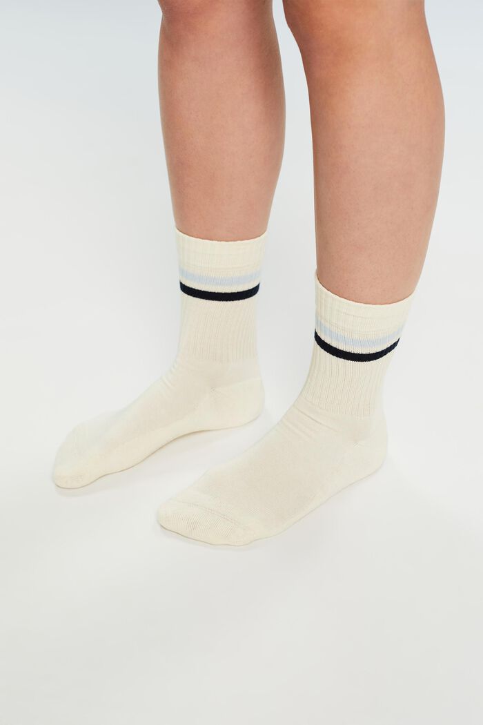 2-Pack Rib-Knit Socks, OFF WHITE/NAVY, detail image number 1