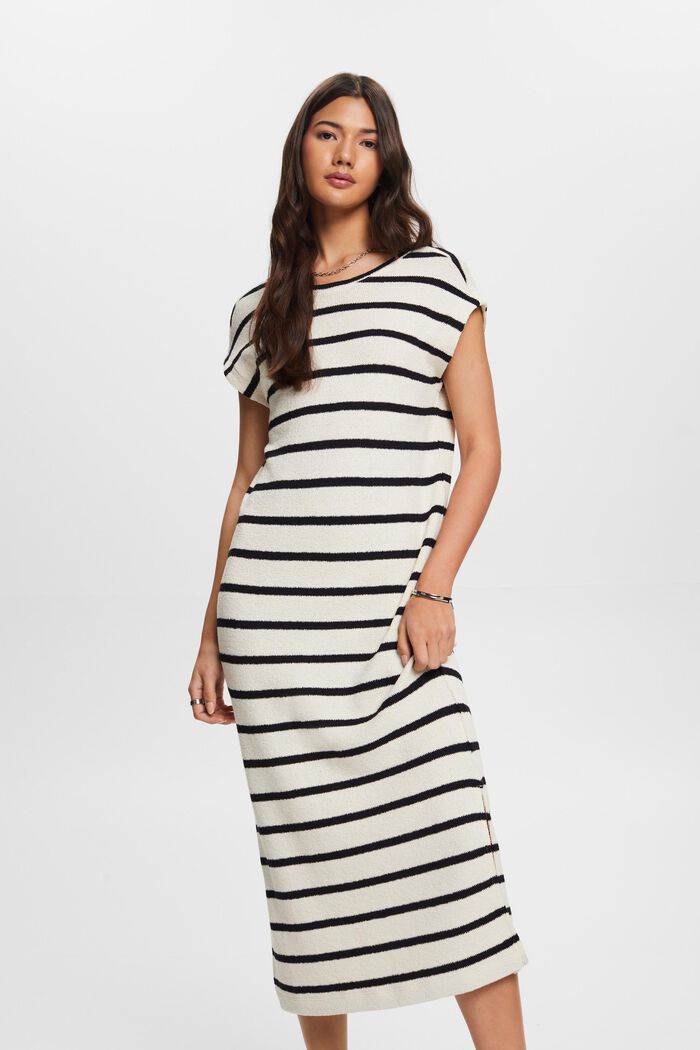 ESPRIT - Striped Knit Cotton Midi Dress at our online shop