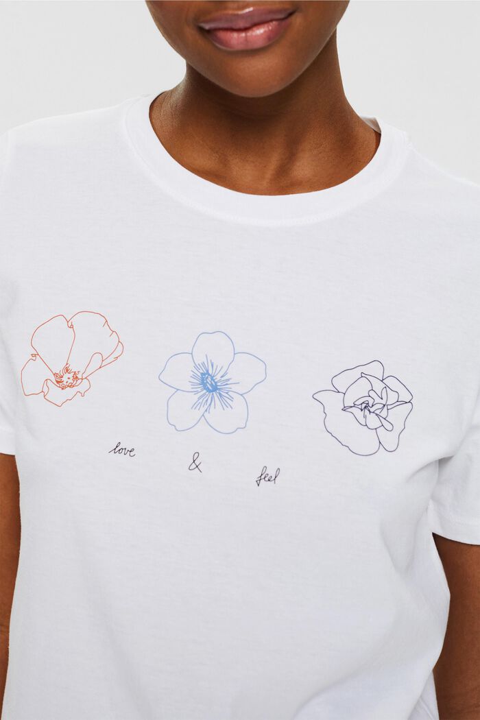 Printed T-shirt, 100% organic cotton, WHITE, detail image number 2