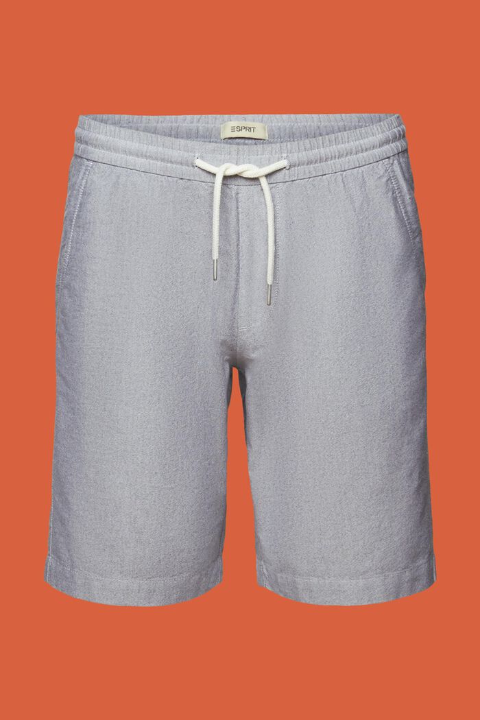 Pull-on twill shorts, 100% cotton, NAVY, detail image number 7