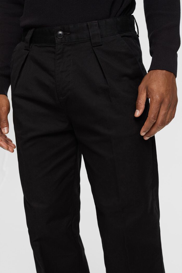 Wide fit chinos, BLACK, detail image number 0