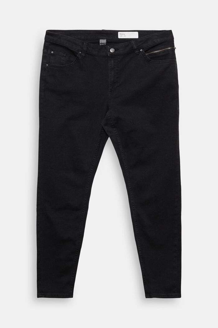 Pants woven high rise skinny, BLACK, detail image number 2