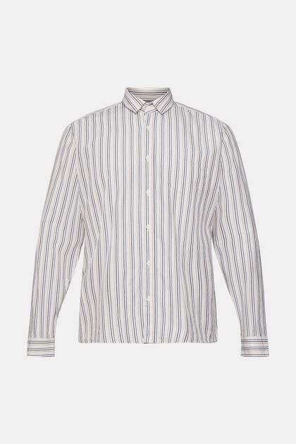 Striped slim fit shirt, SAND, overview