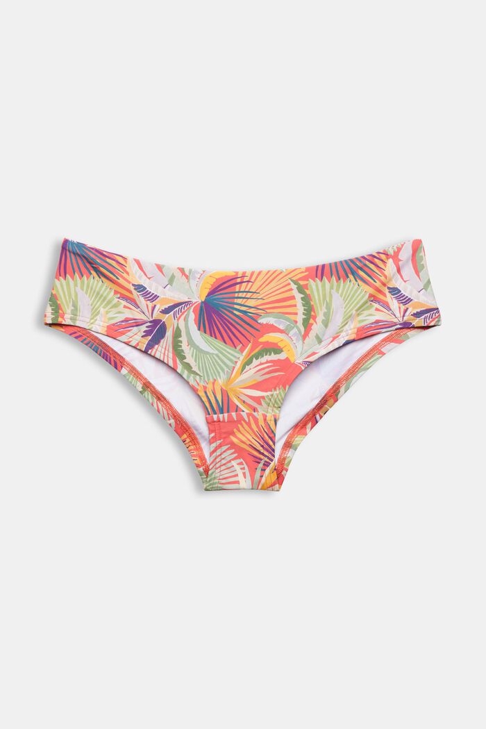 Printed Hipster Bikini Bottoms, CORAL RED, detail image number 4