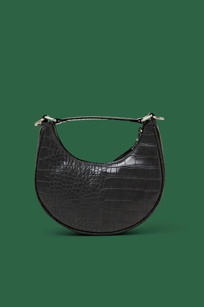 Faux Leather Baguette Bag