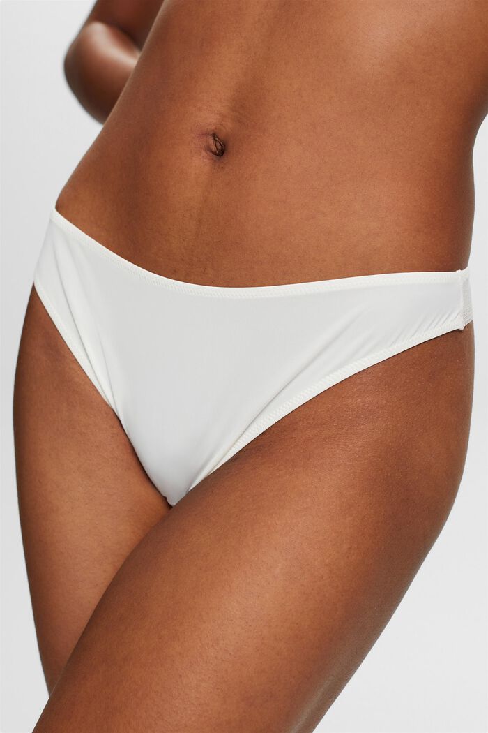 Recycled: hipster thong with lace, OFF WHITE, detail image number 2