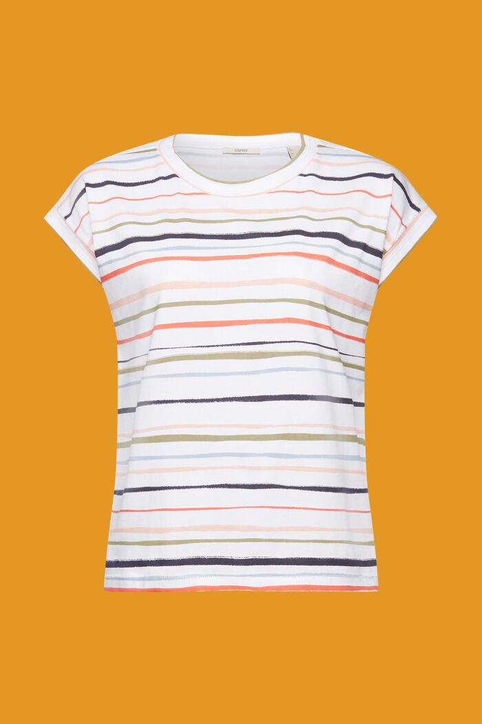 Striped t-shirt, 100% cotton, WHITE, detail image number 6