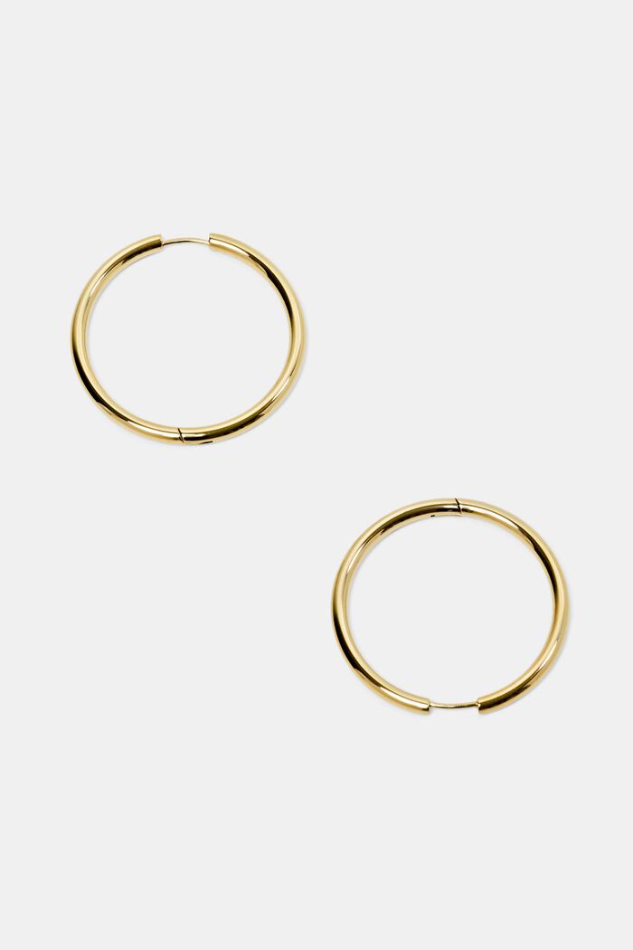 Hoop earrings, stainless steel, GOLD, detail image number 0