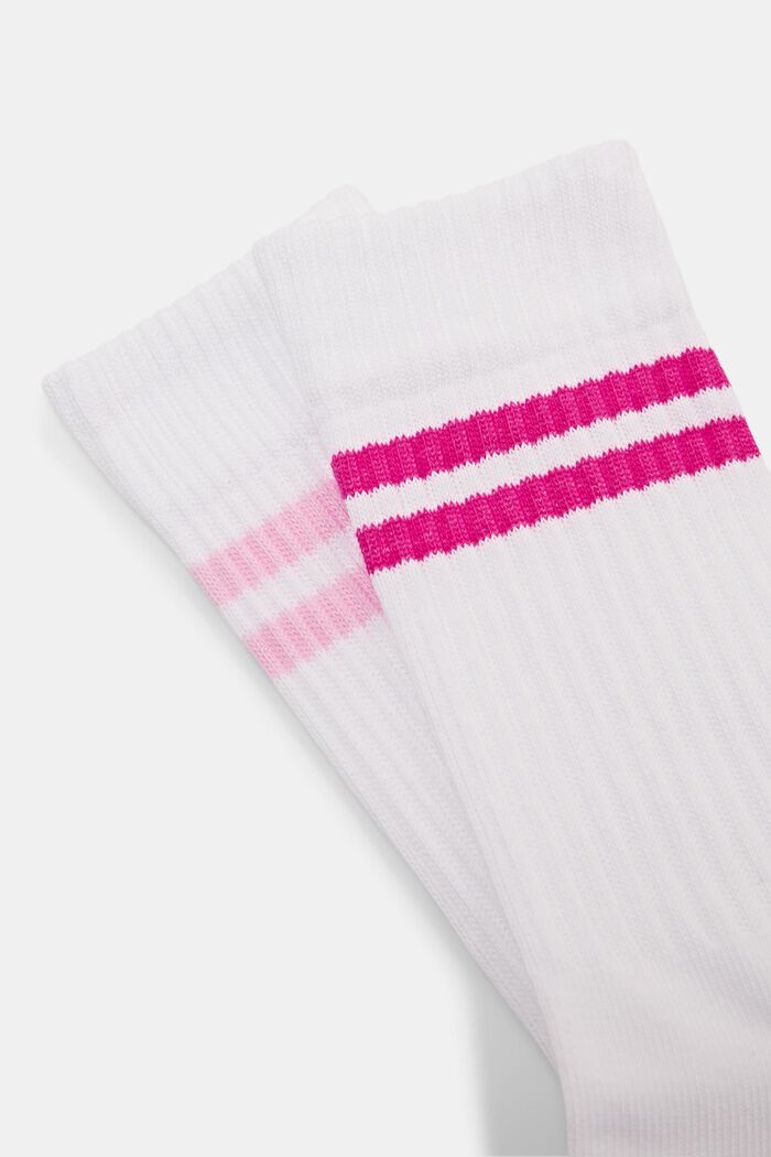 2-Pack Tennis Striped Socks, WHITE, detail image number 2