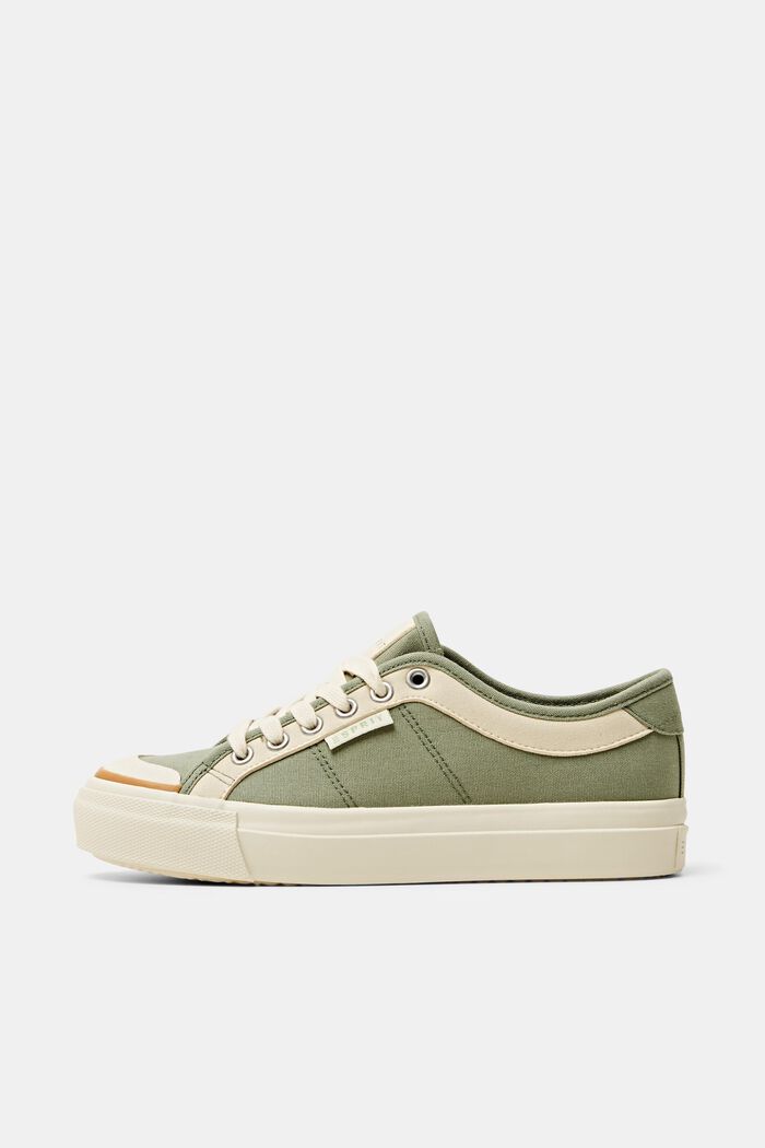 Trainers with platform sole, KHAKI GREEN, detail image number 0