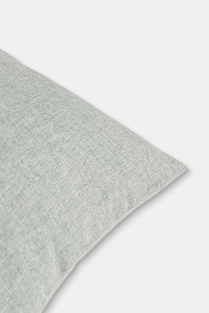 Material mix cushion cover with micro-velvet, LIGHT GREY, detail image number 1