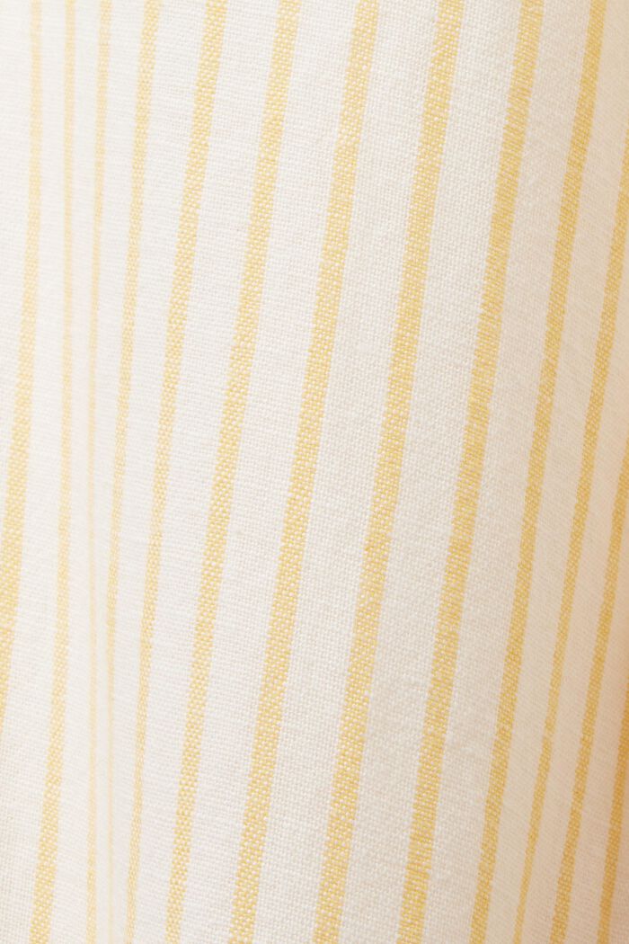 Striped shirt, linen blend, SUNFLOWER YELLOW, detail image number 5