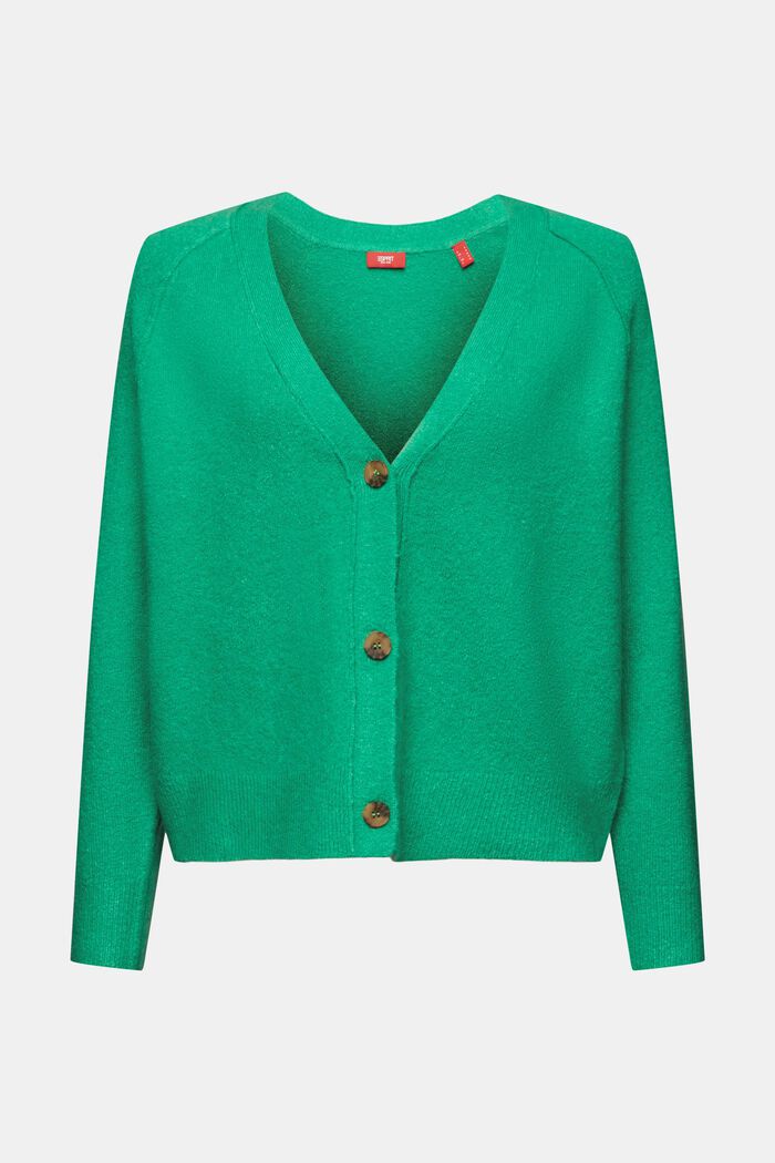 Button Front Cardigan, GREEN, detail image number 6