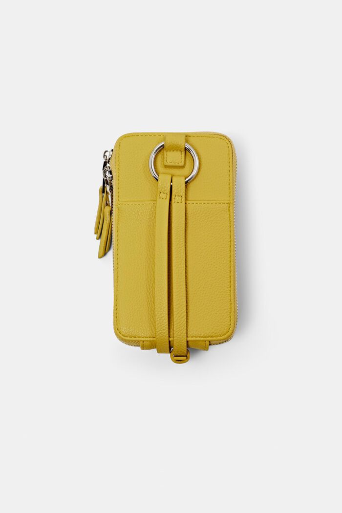 Faux leather phone bag, YELLOW, detail image number 2