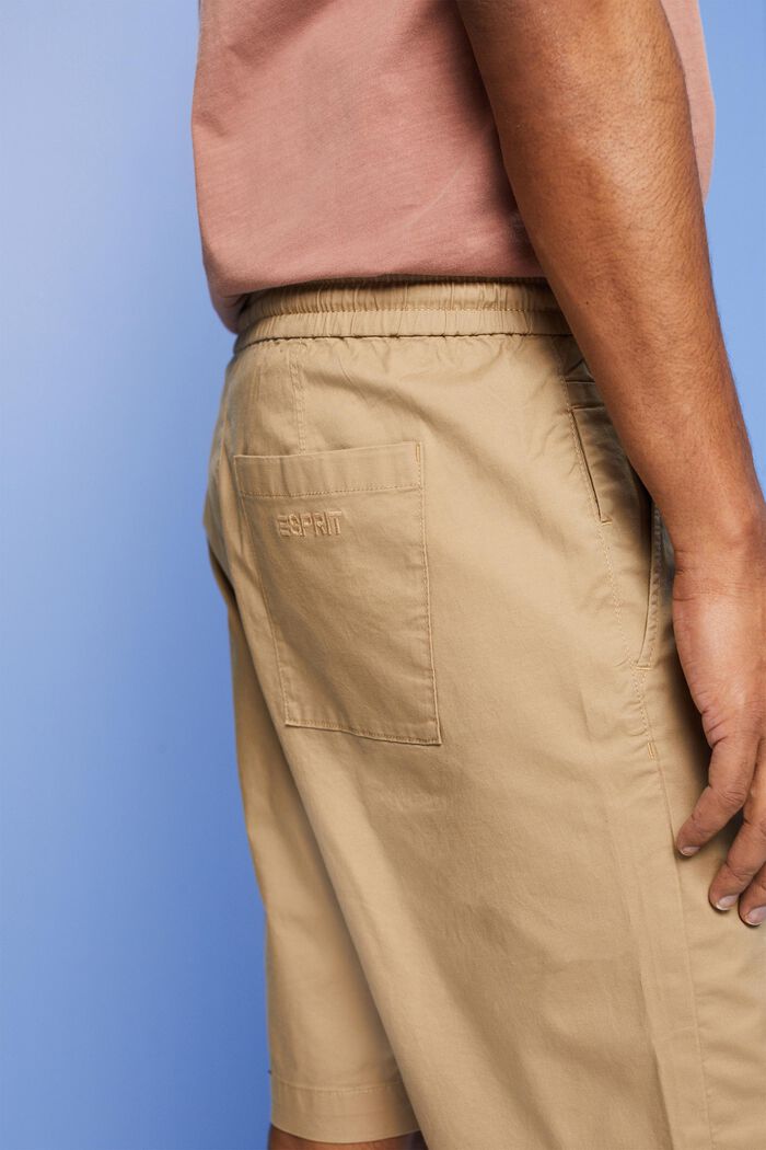 Cotton Twill Shorts, BEIGE, detail image number 4
