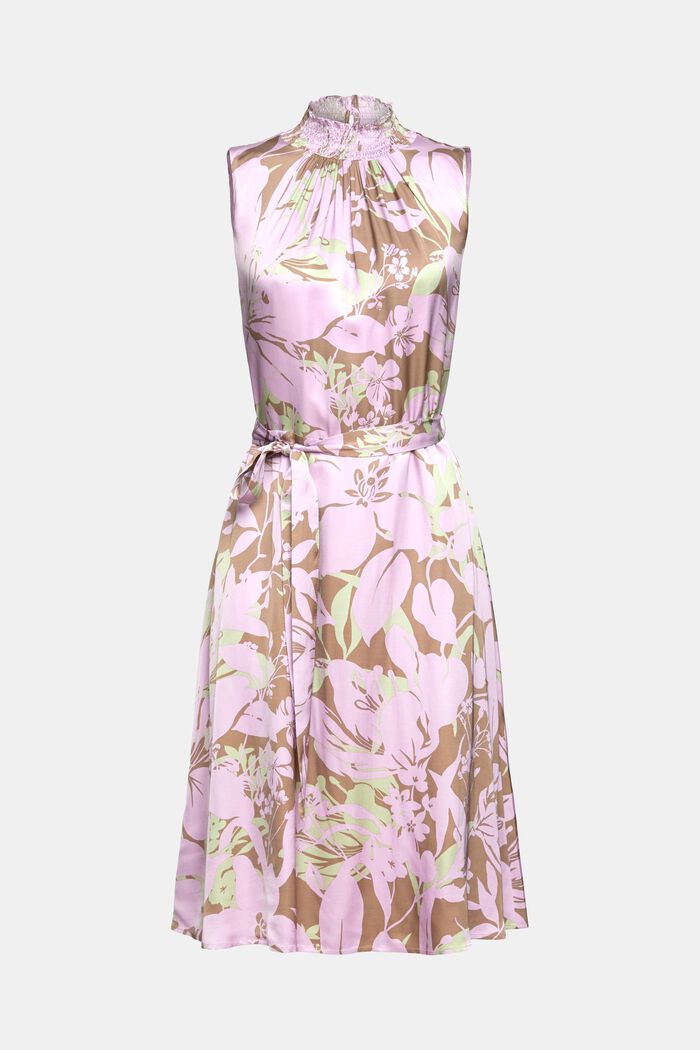 Satin floral dress, LENZING™ ECOVERO™