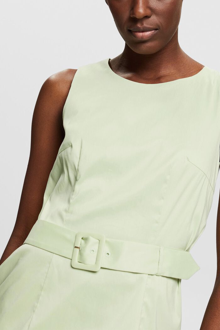 Dress with a fixed cinch belt, PASTEL GREEN, detail image number 3