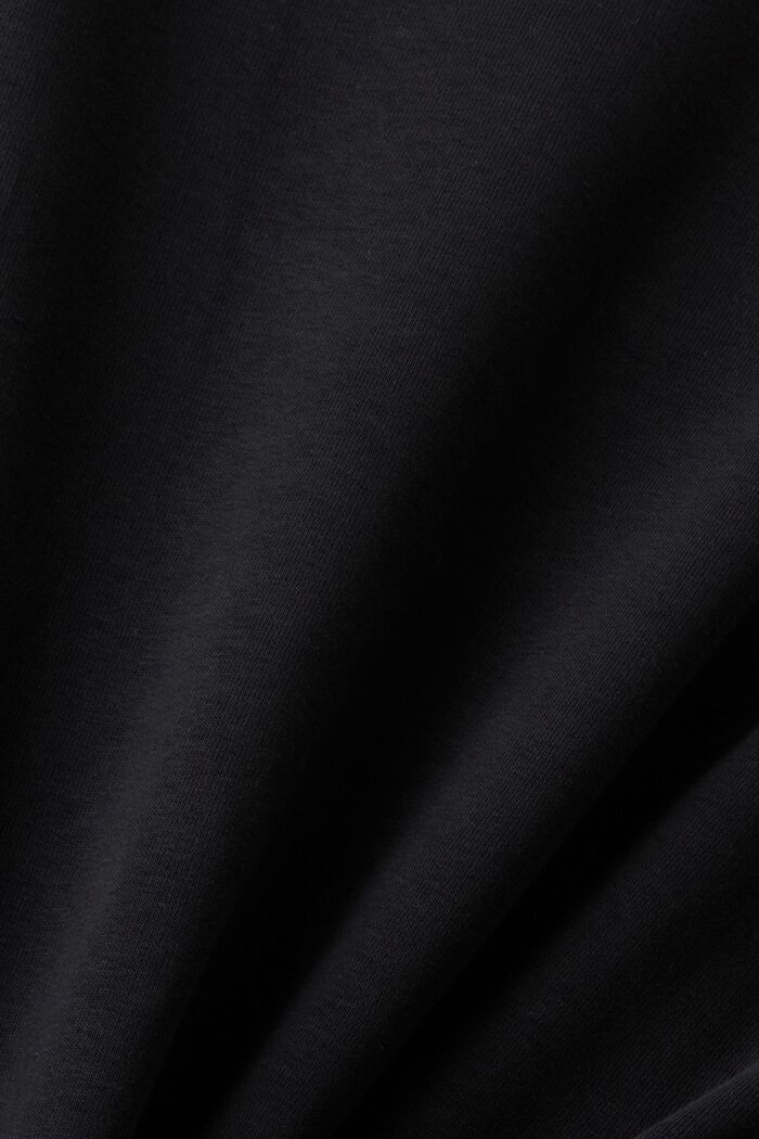 V-neck sweatshirt, BLACK, detail image number 4