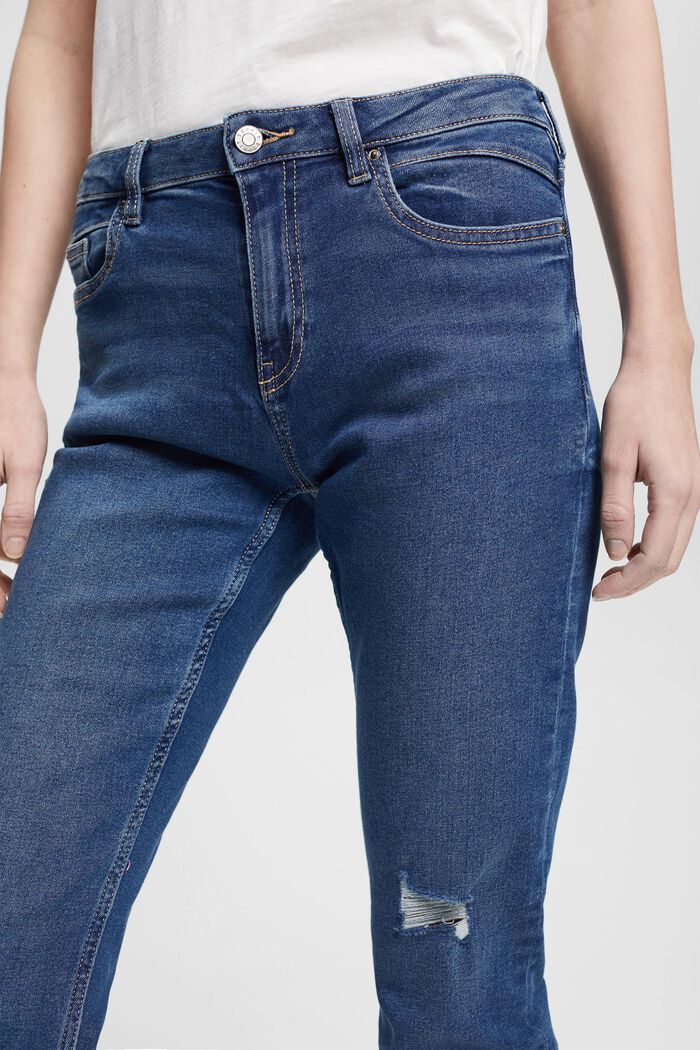 Stretch jeans containing organic cotton, BLUE DARK WASHED, detail image number 0