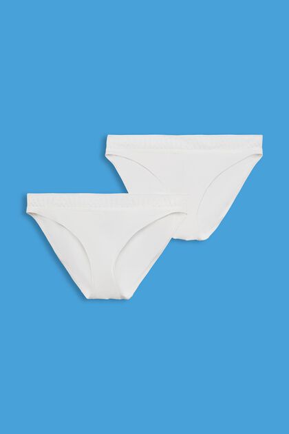 2-pack: mini briefs with lace waistband