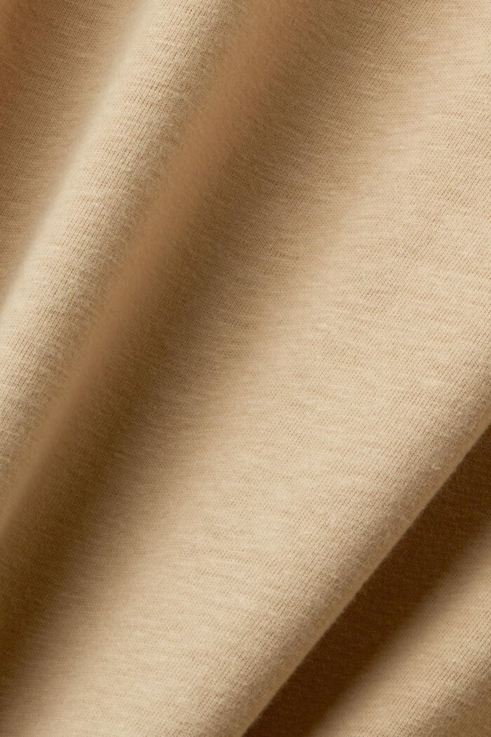 Cotton-linen blended T-shirt, SAND, detail image number 5