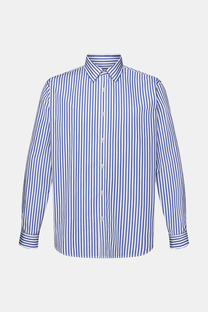 Striped Poplin Shirt, BRIGHT BLUE, detail image number 6