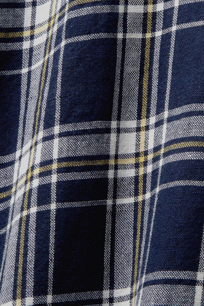 Checked short-sleeve shirt, NAVY, detail image number 4