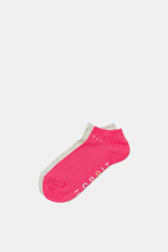 Double pack of trainer socks with a logo, MOULINE, detail image number 0
