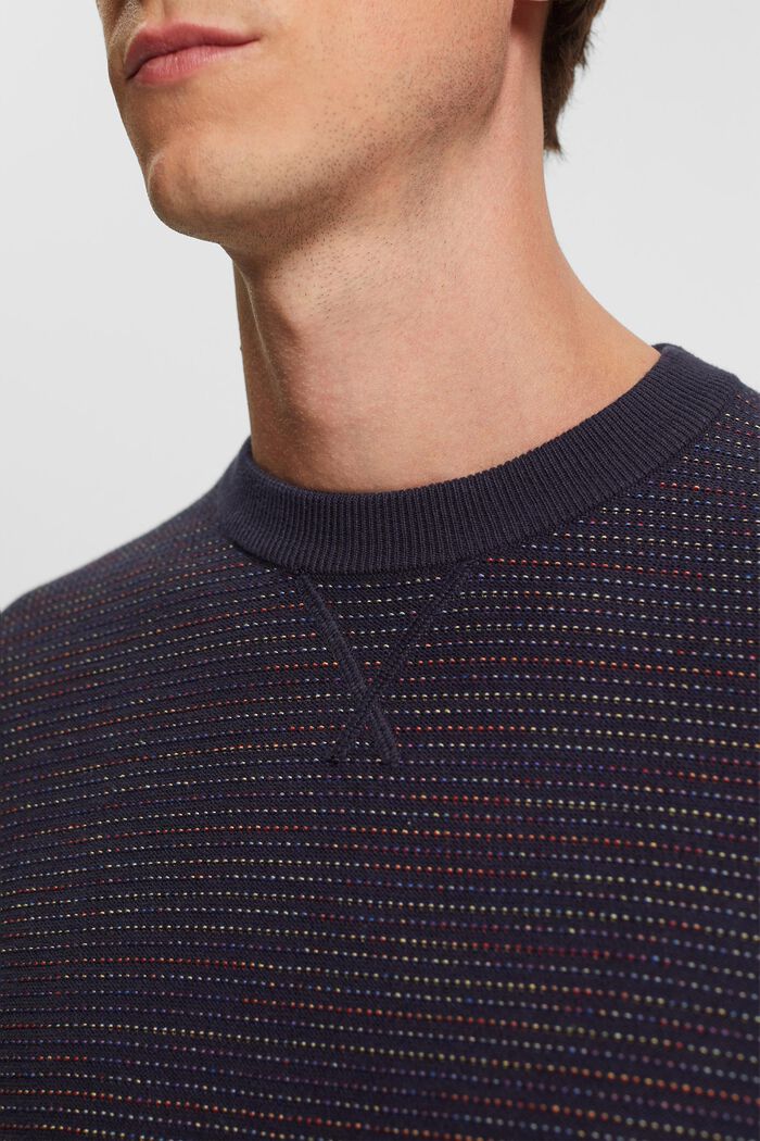 Colourful striped jumper of organic cotton, NAVY, detail image number 2