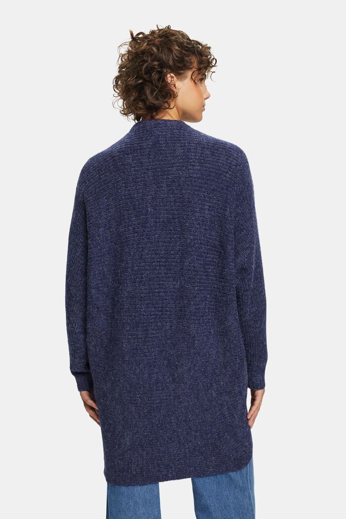 Recycled: poncho with batwing sleeves, DARK BLUE, detail image number 3