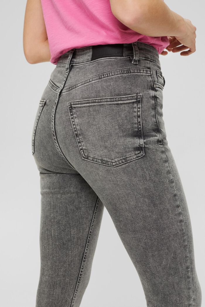 Stretch jeans with washed-out look, GREY MEDIUM WASHED, detail image number 2