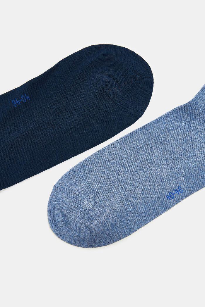 5-pack of sneaker socks, organic cotton, WHITE/BLUE, detail image number 1