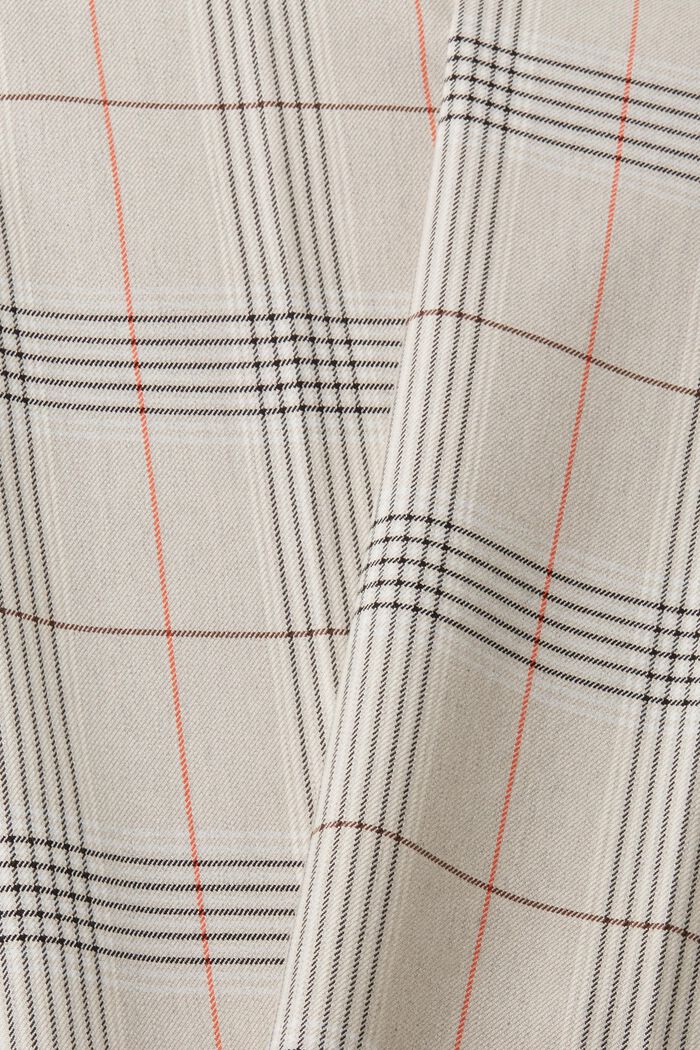 Chequered trousers with kick flare, LIGHT TAUPE, detail image number 6