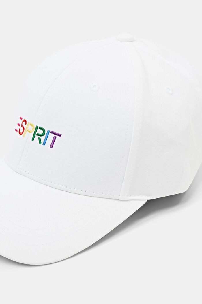 Embroidered Baseball Cap, WHITE, detail image number 1