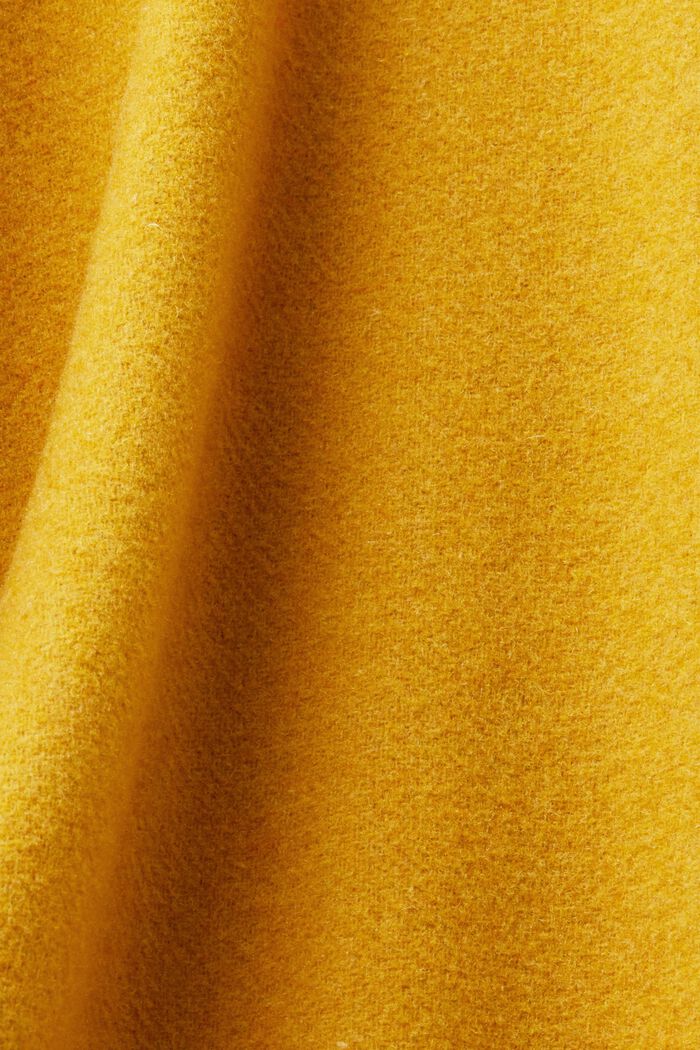 Recycelt: blended wool coat, AMBER YELLOW, detail image number 5
