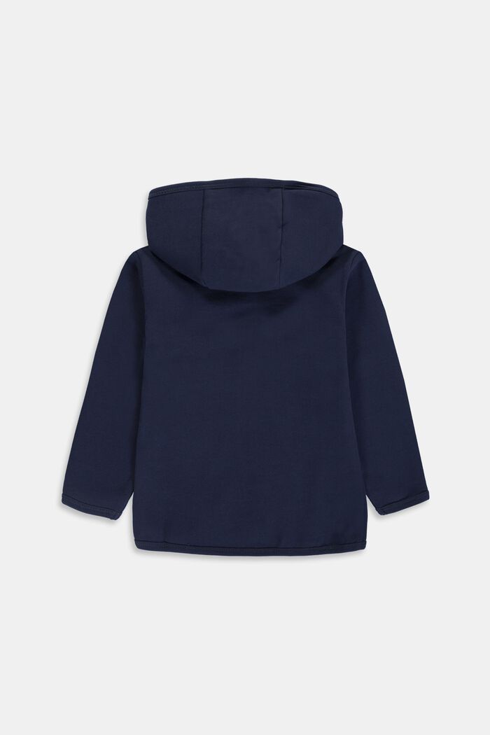 Sweatshirt jacket made of 100% organic cotton, DARK BLUE, detail image number 1